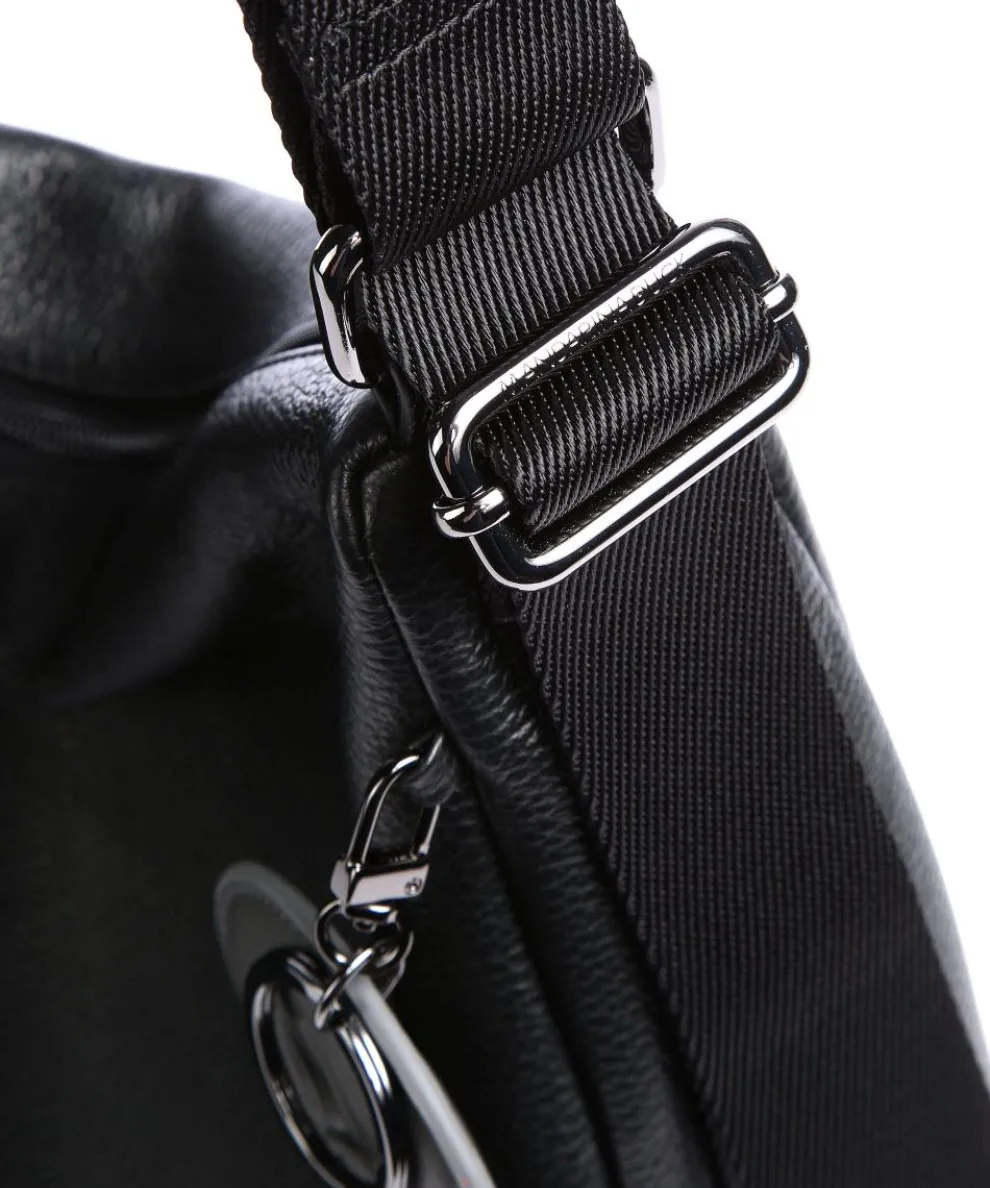 Mellow Leather Rucksack-Tasche genarbtes Kalbsleder schwarz