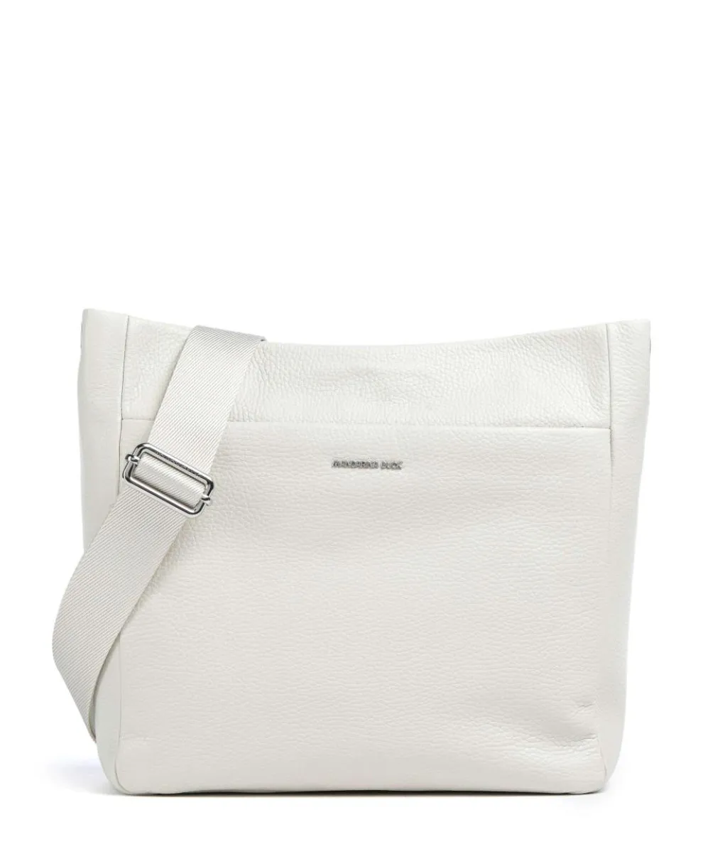 Mellow Leather Schultertasche genarbtes Kalbsleder creme