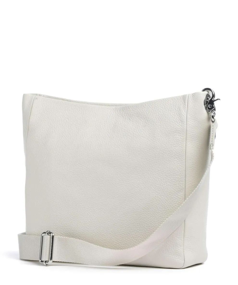 Mellow Leather Schultertasche genarbtes Kalbsleder creme