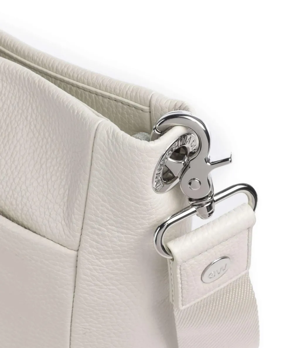 Mellow Leather Schultertasche genarbtes Kalbsleder creme