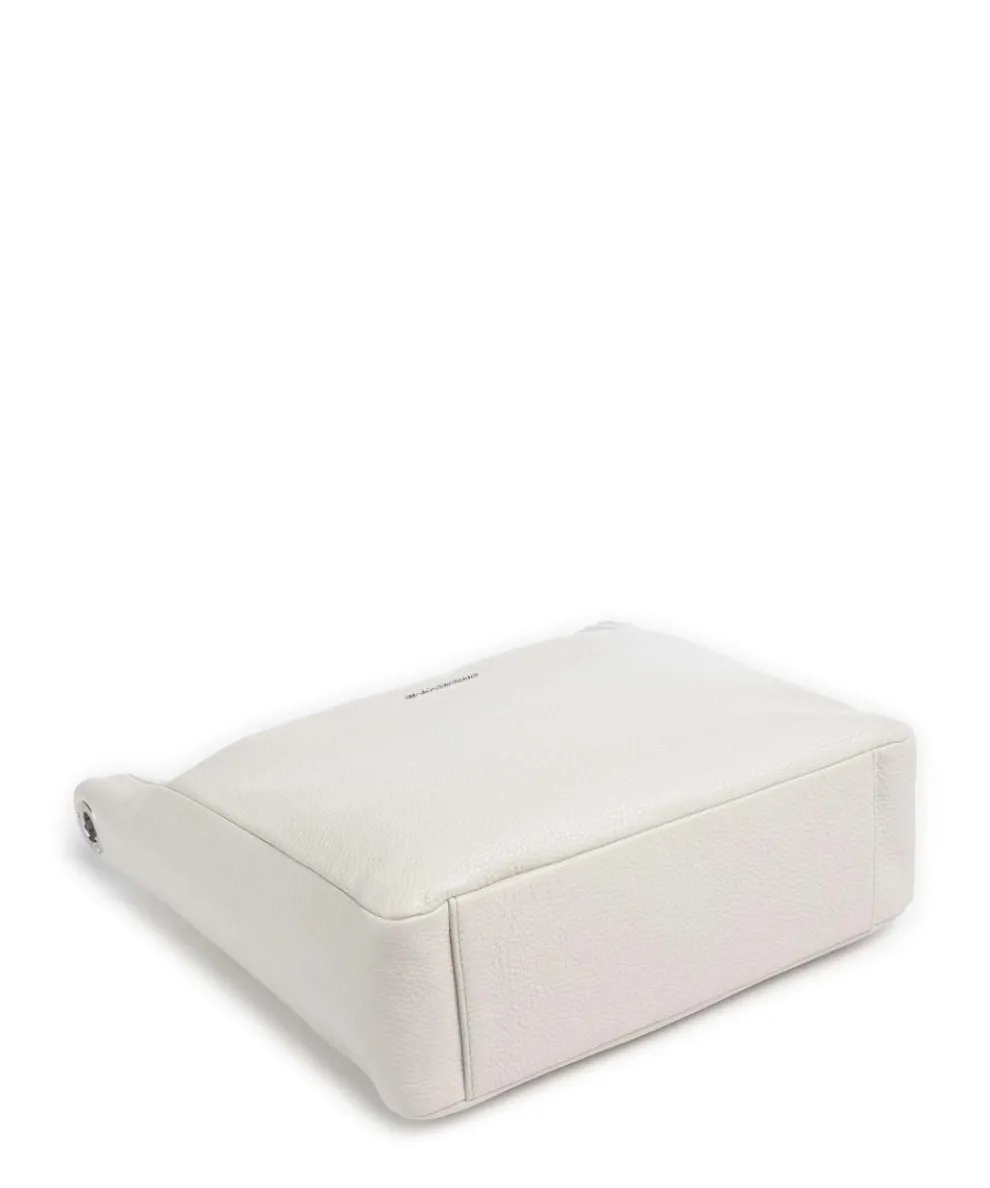 Mellow Leather Schultertasche genarbtes Kalbsleder creme