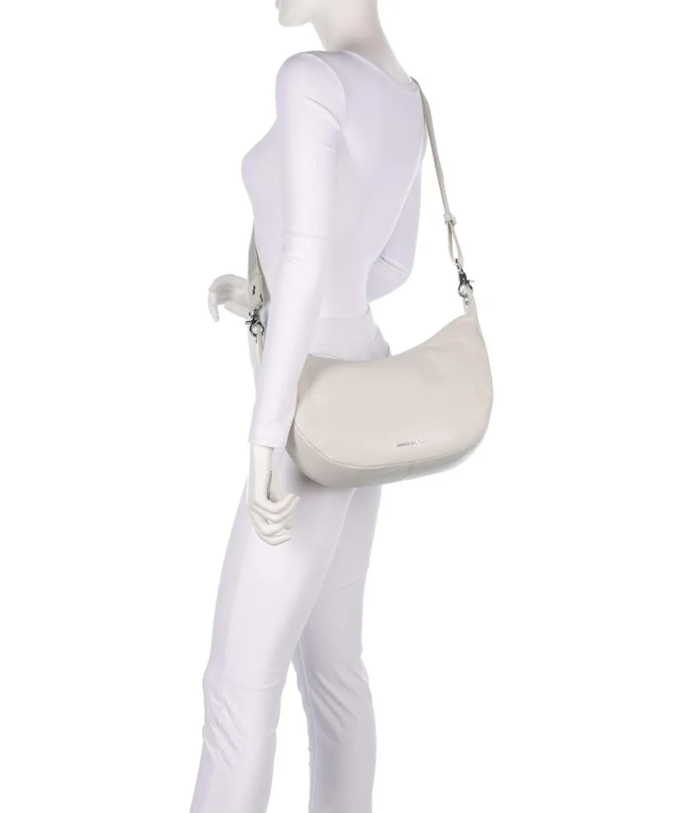 Mellow Leather Schultertasche genarbtes Kalbsleder creme