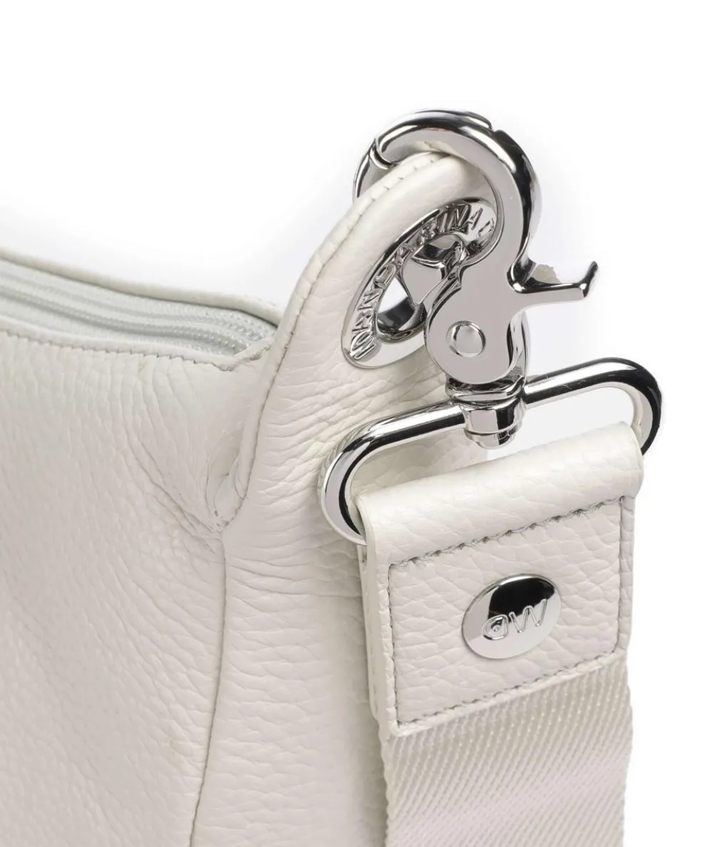 Mellow Leather Schultertasche genarbtes Kalbsleder creme