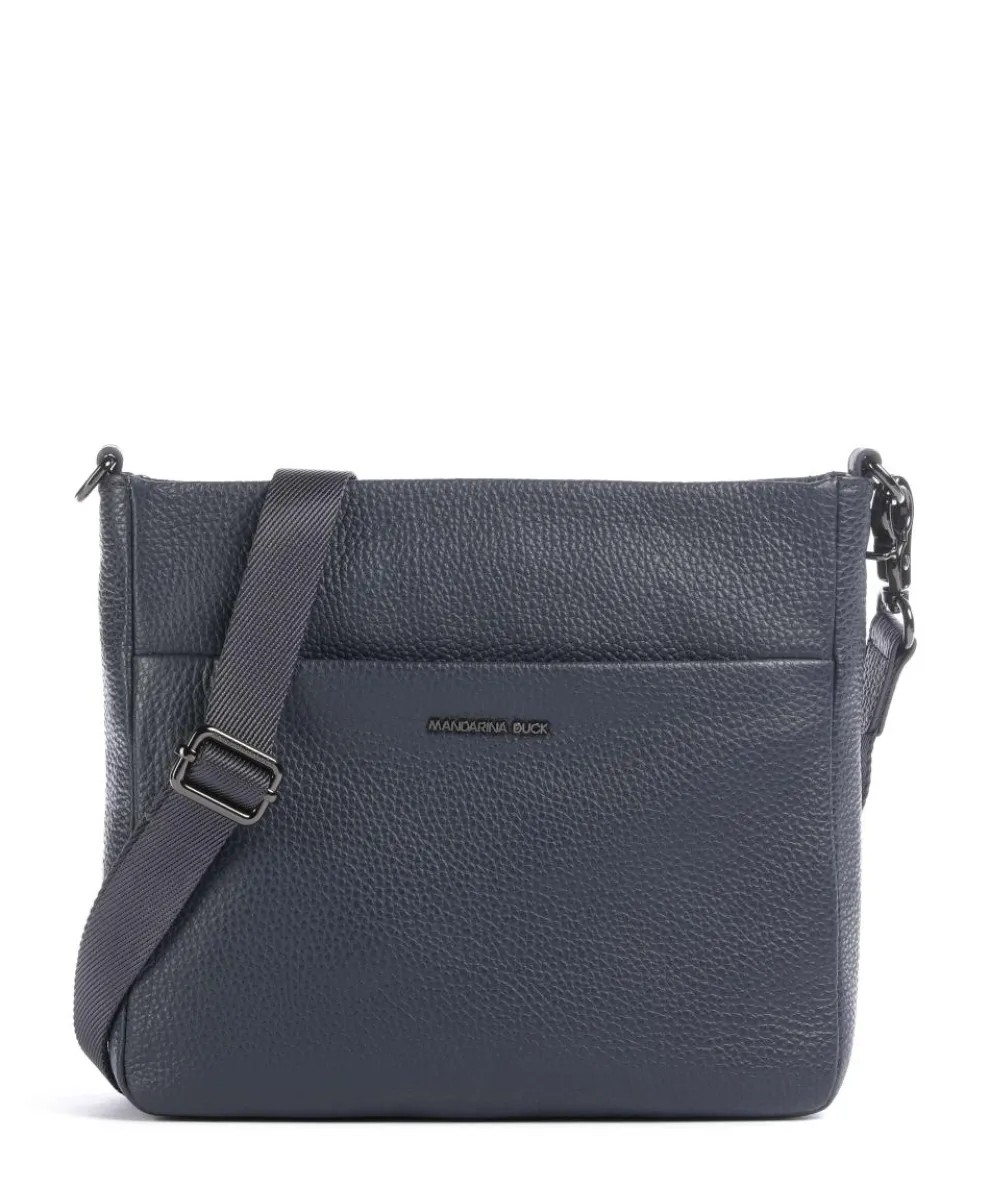 Mellow Leather Umhängetasche genarbtes Kalbsleder dunkelblau