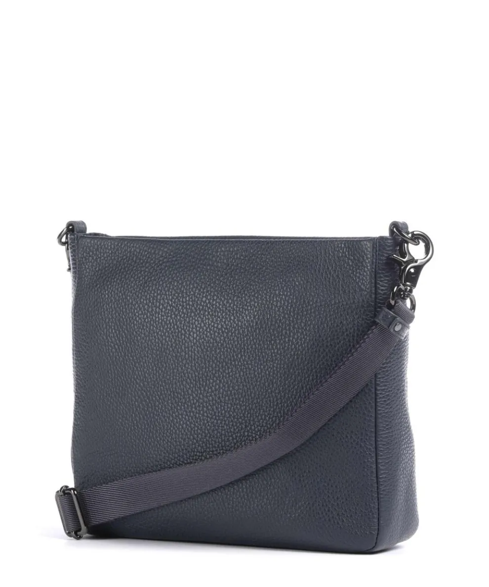 Mellow Leather Umhängetasche genarbtes Kalbsleder dunkelblau