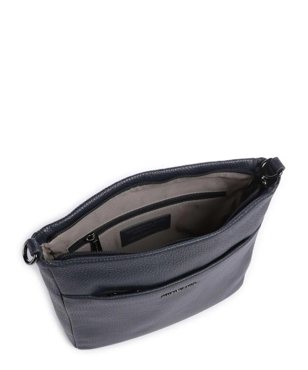 Mellow Leather Umhängetasche genarbtes Kalbsleder dunkelblau