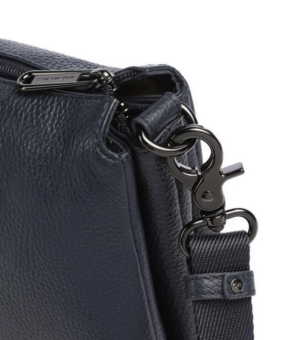 Mellow Leather Umhängetasche genarbtes Kalbsleder dunkelblau