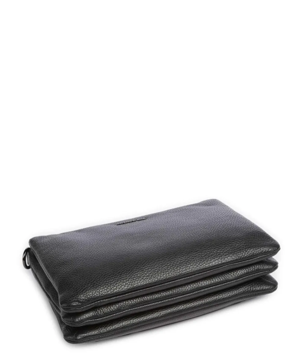 Mellow Leather Umhängetasche genarbtes Kalbsleder schwarz