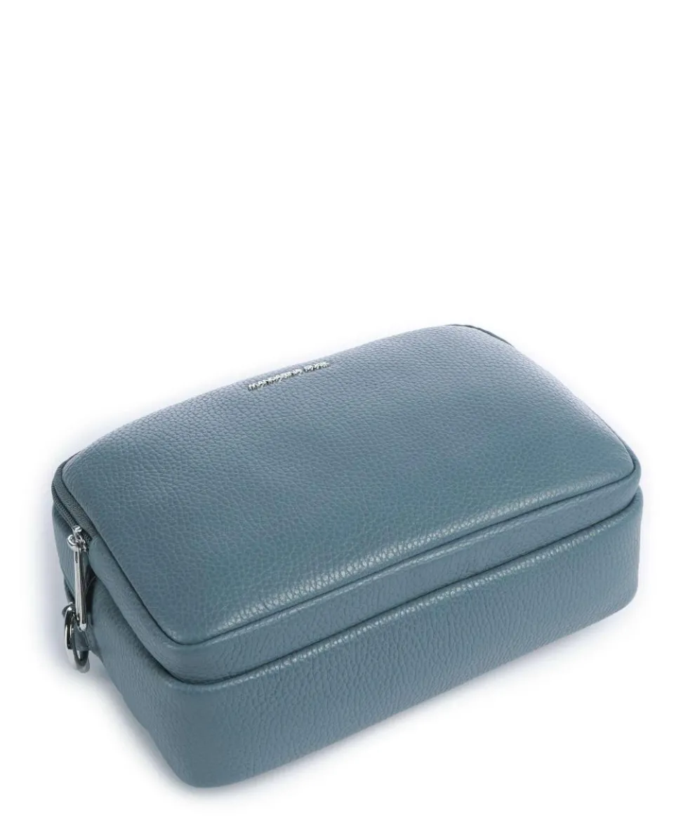 Mellow Leather Umhängetasche genarbtes Kalbsleder blaugrau