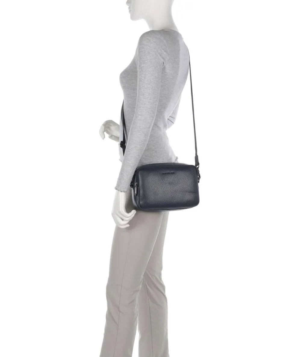 Mellow Leather Umhängetasche genarbtes Kalbsleder dunkelblau