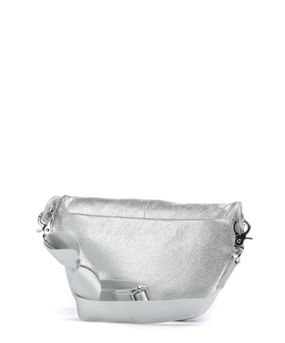 Mellow Metal Gürteltasche genarbtes Kalbsleder silber