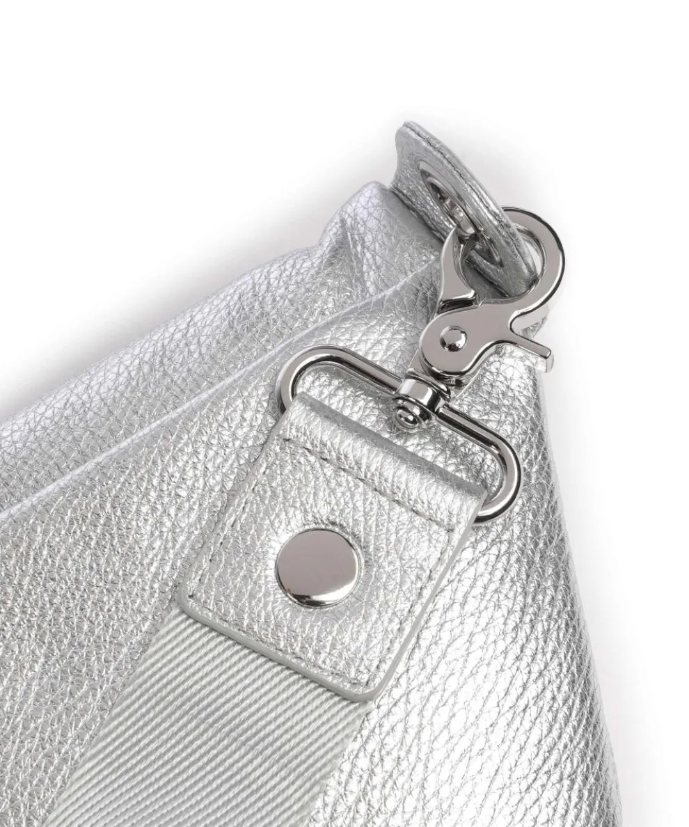 Mellow Metal Gürteltasche genarbtes Kalbsleder silber