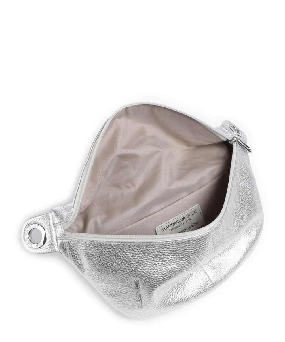 Mellow Metal Gürteltasche genarbtes Kalbsleder silber