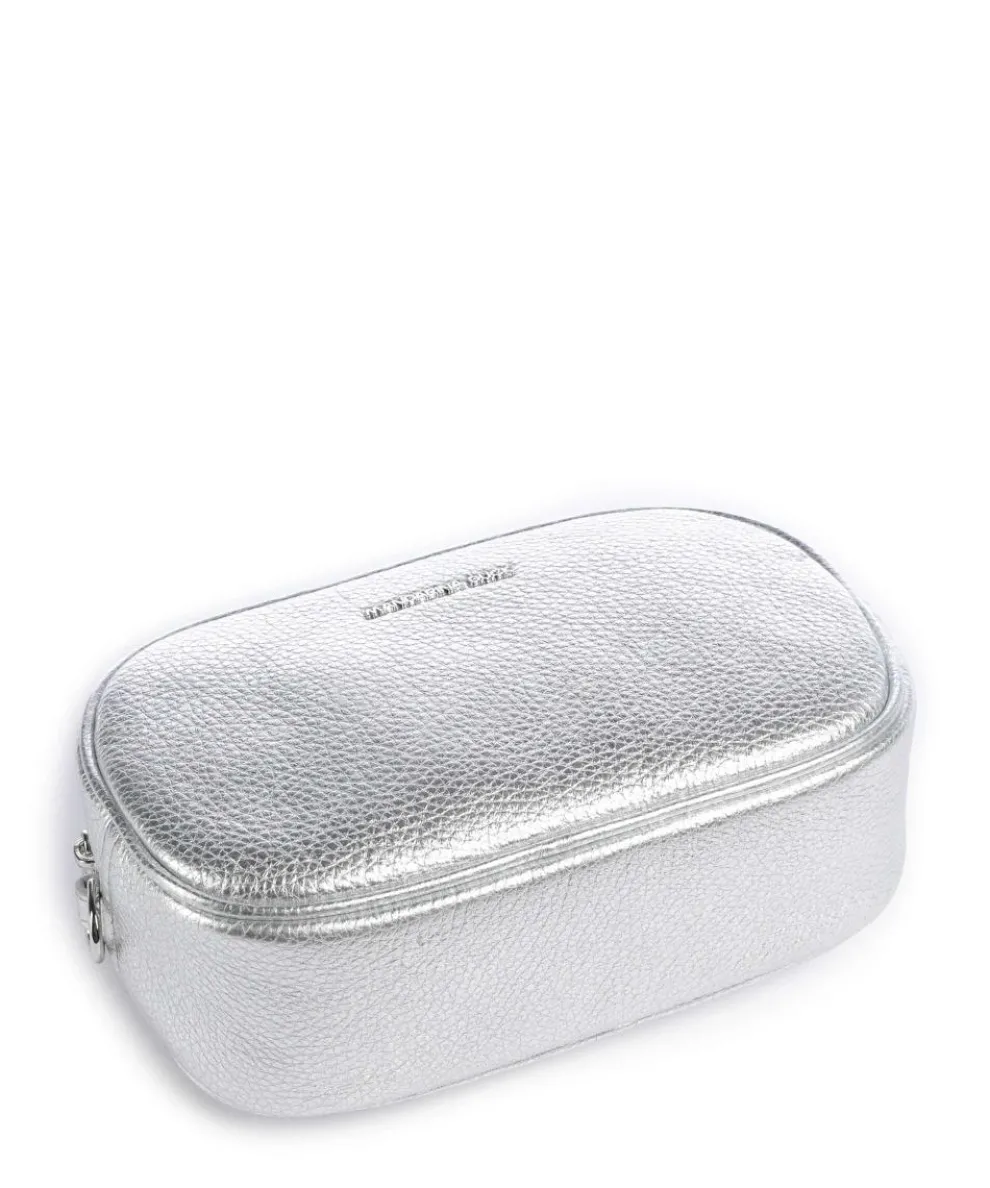 Mellow Metal Umhängetasche genarbtes Kalbsleder silber