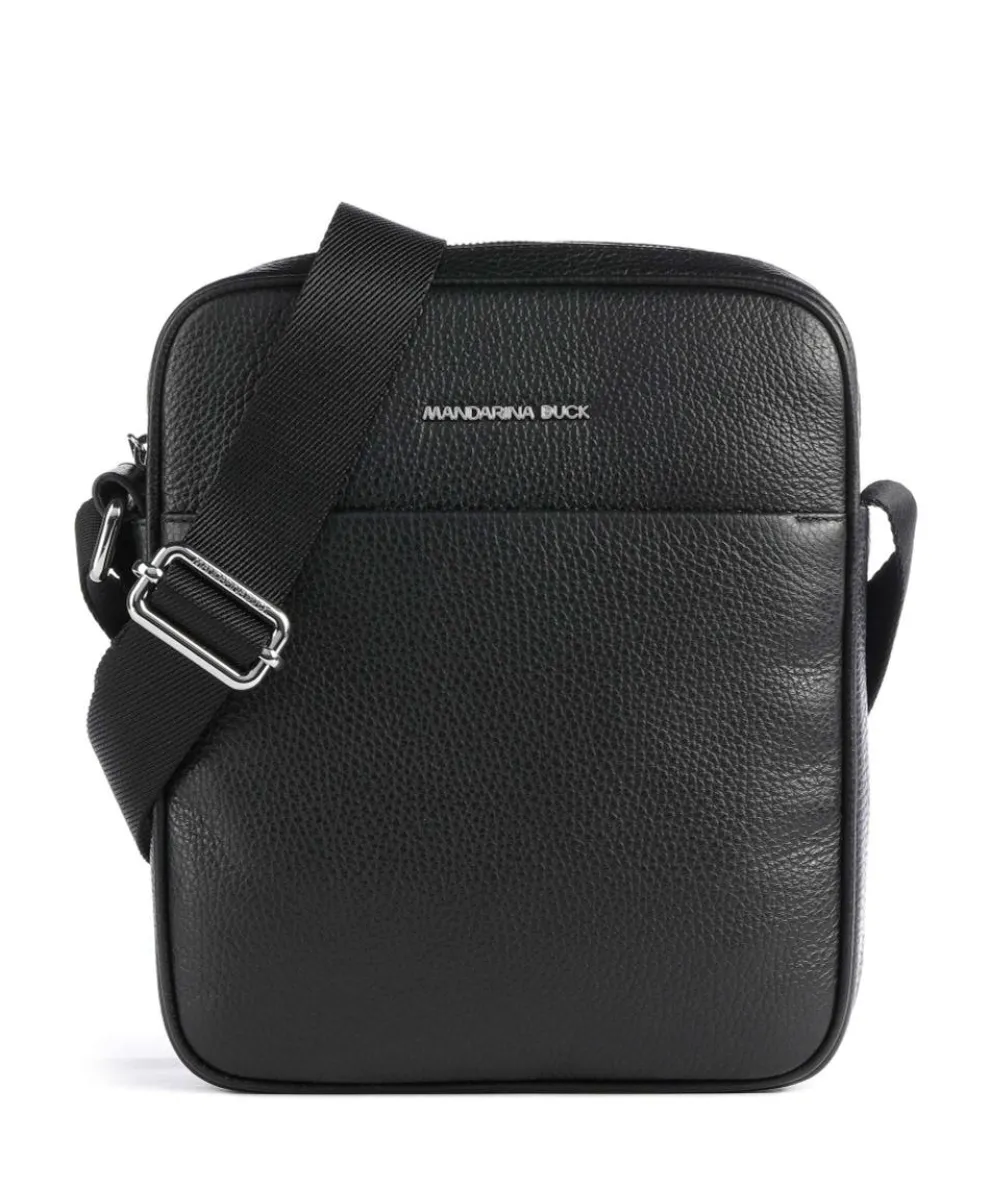 Mellow Urban Umhängetasche genarbtes Kalbsleder schwarz