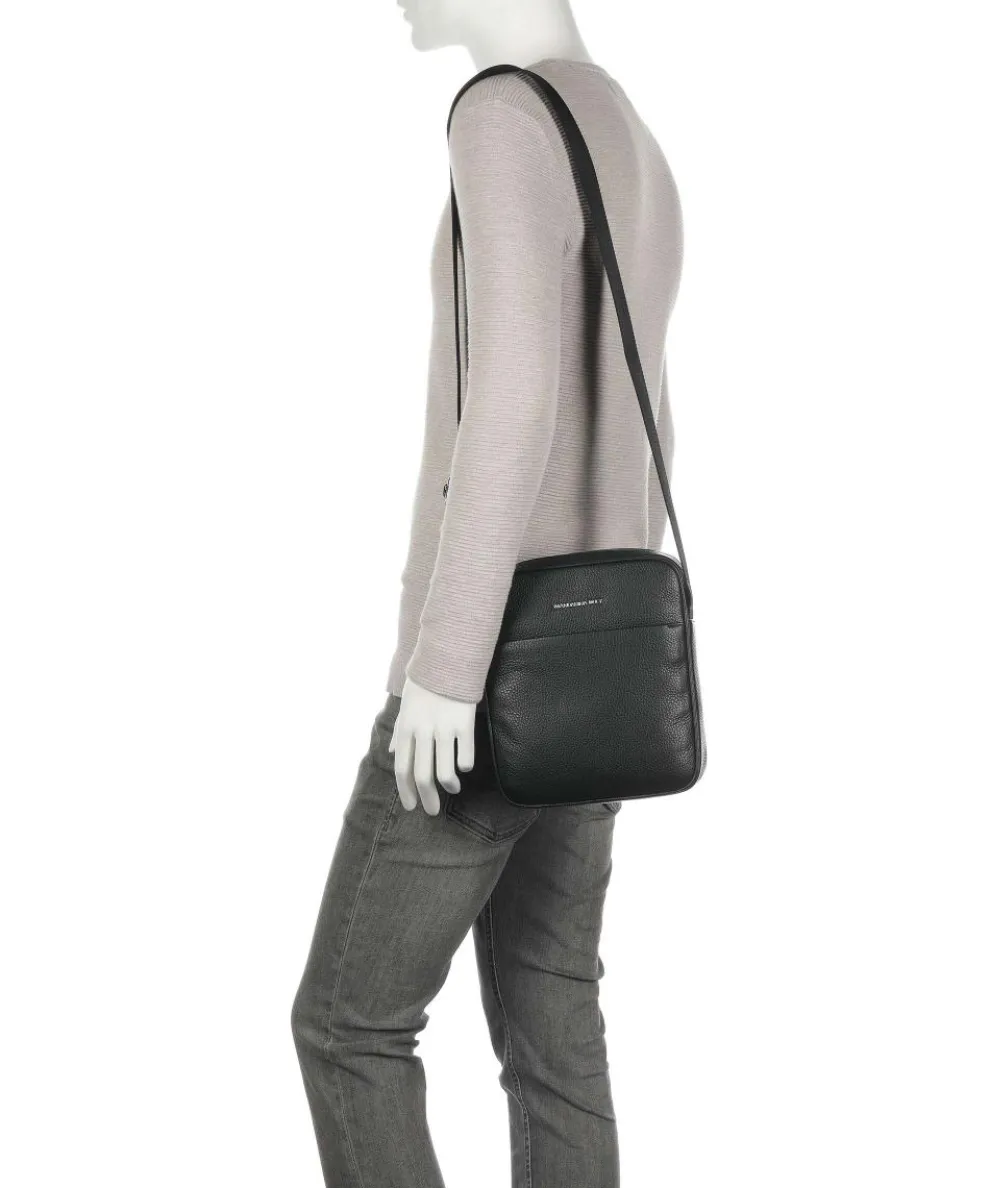 Mellow Urban Umhängetasche genarbtes Kalbsleder schwarz