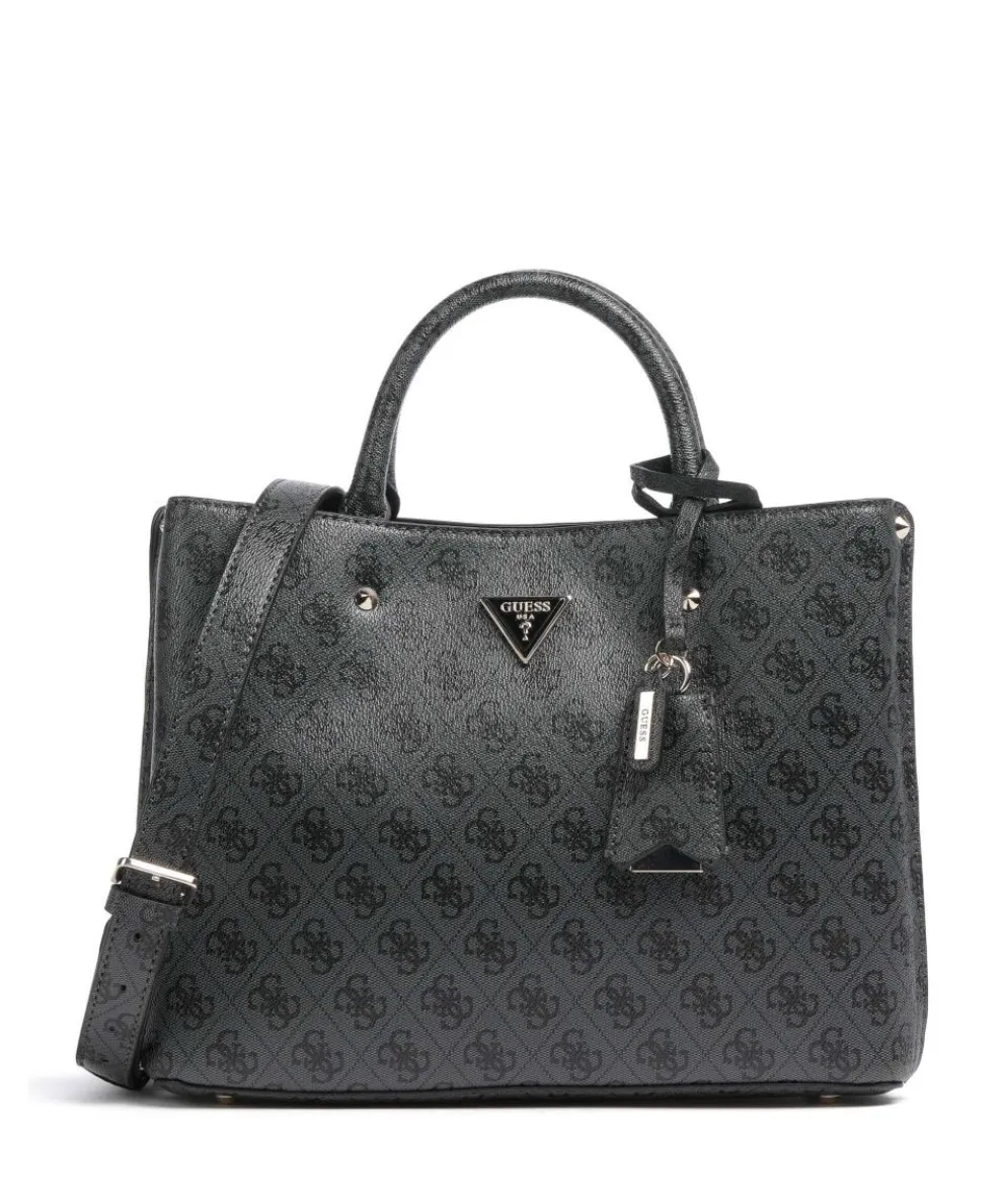 Meridian Handtasche Lederimitat dunkelgrau