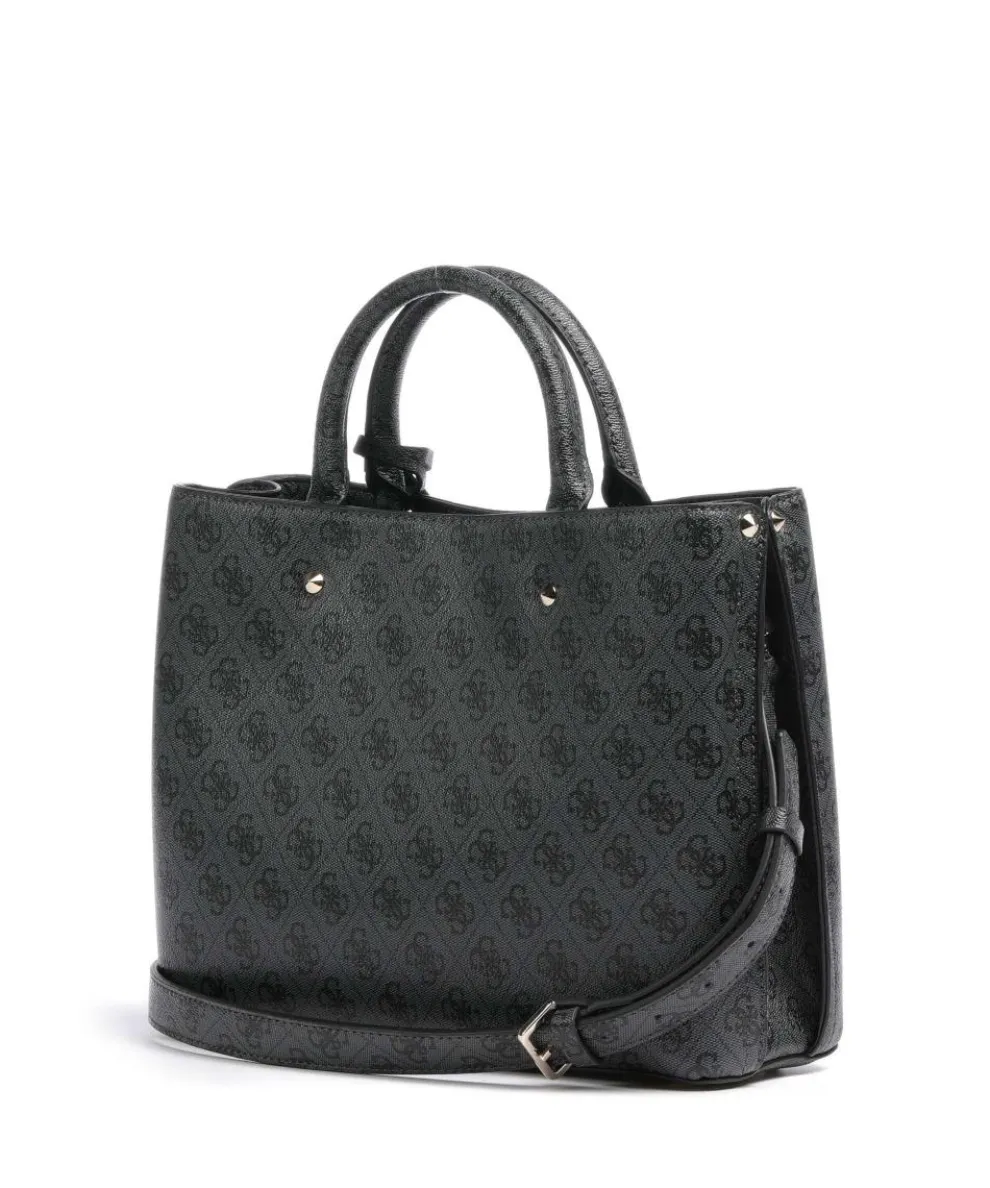 Meridian Handtasche Lederimitat dunkelgrau