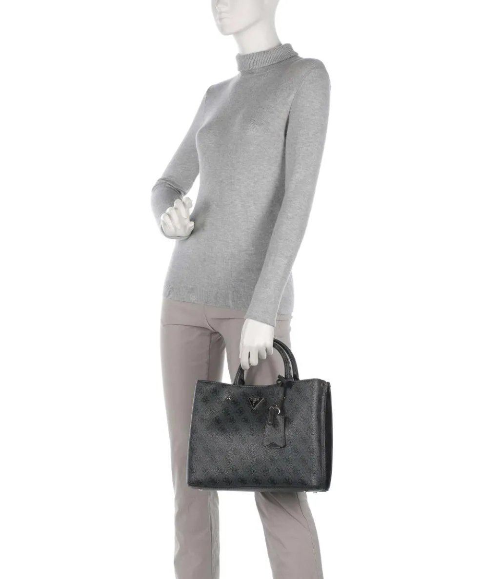 Meridian Handtasche Lederimitat dunkelgrau