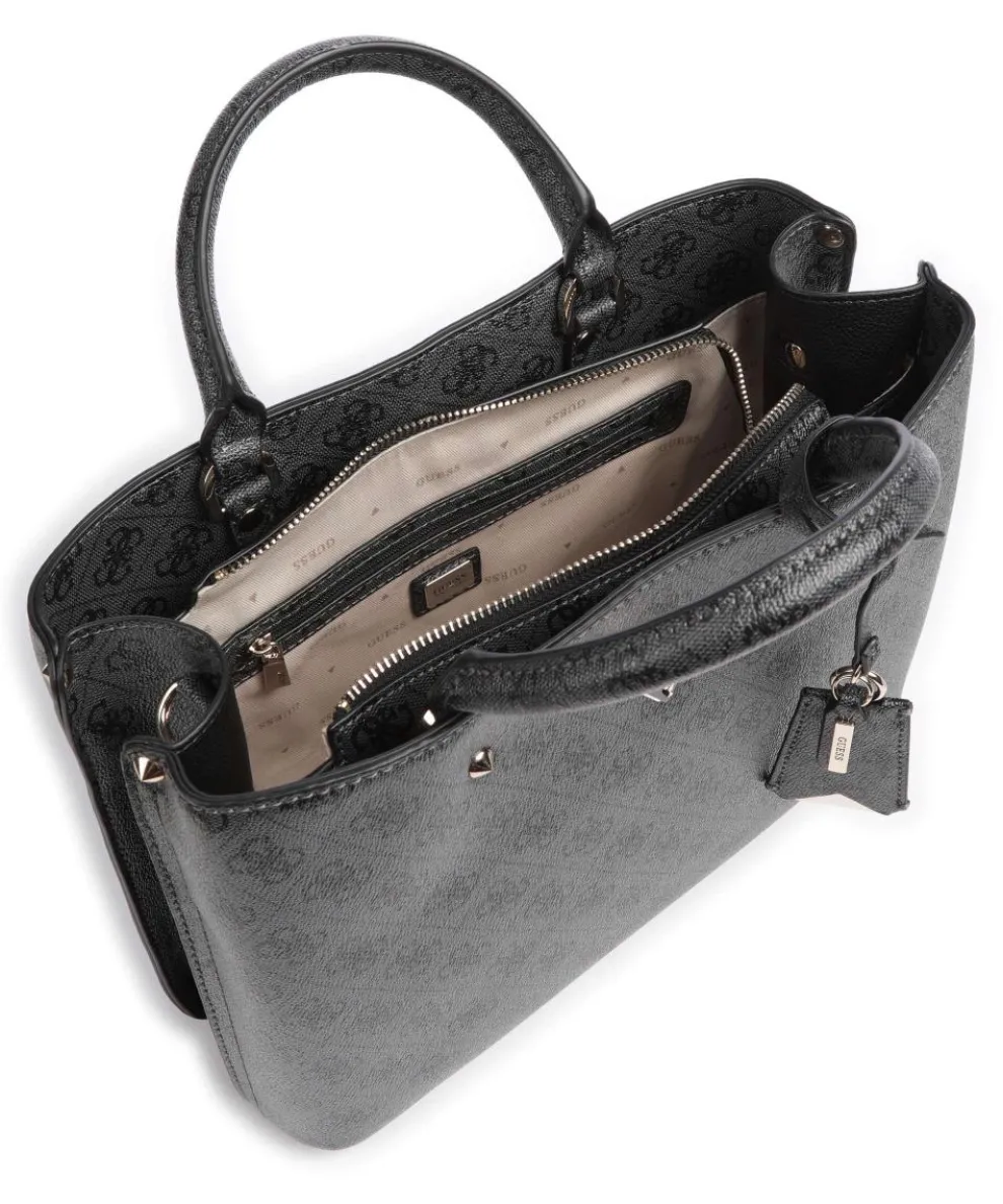 Meridian Handtasche Lederimitat dunkelgrau