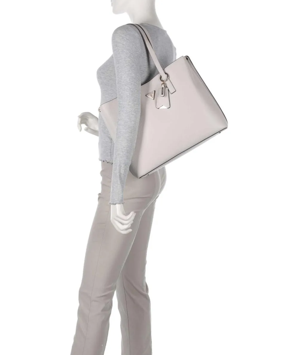 Meridian Shopper Lederimitat hellgrau