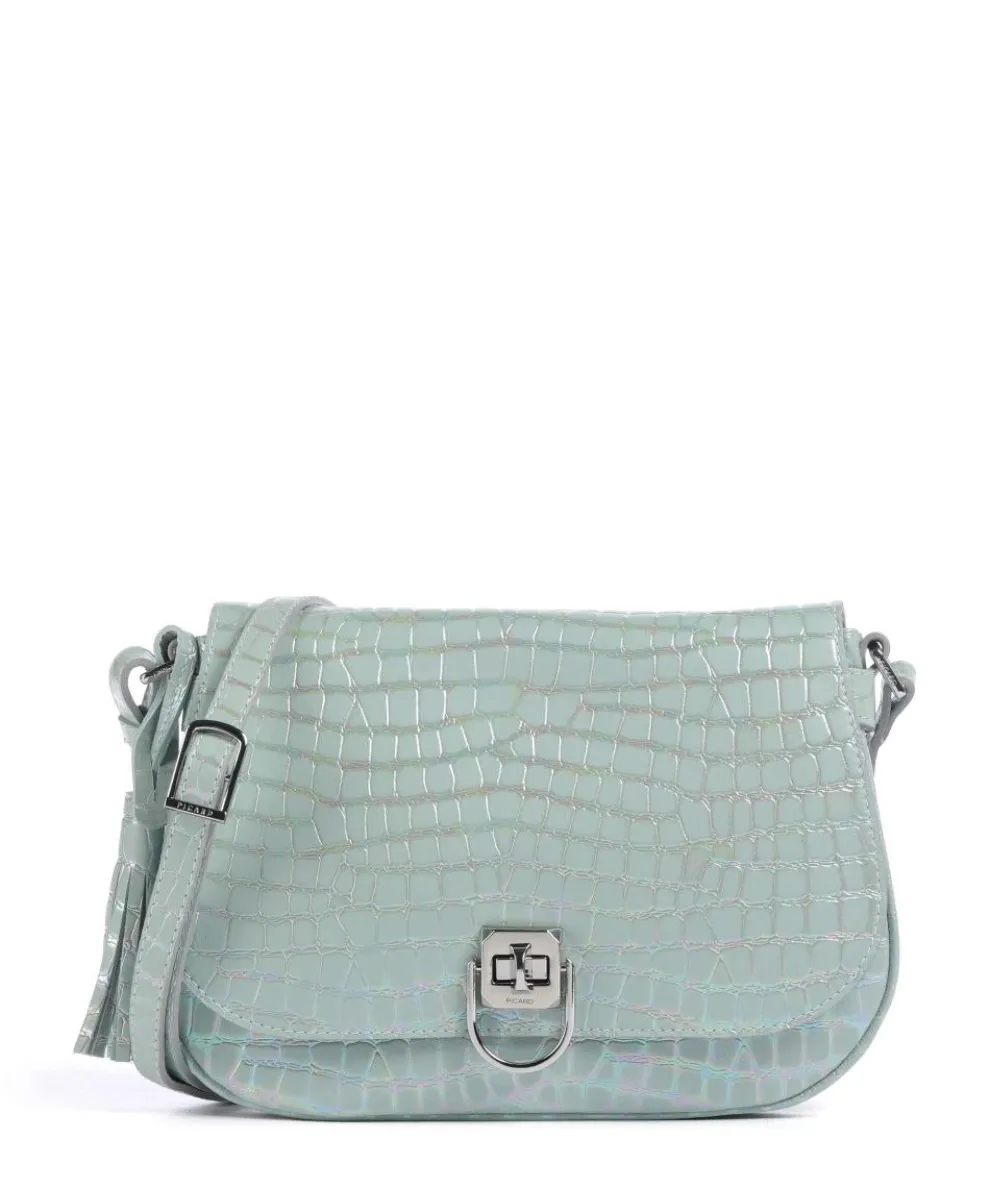 Mermaid Umhängetasche geprägtes Rindsleder mintgrün