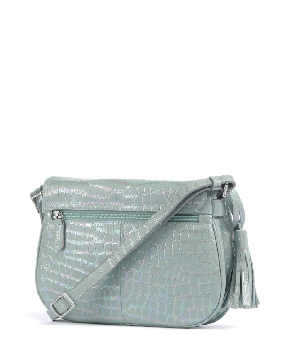 Mermaid Umhängetasche geprägtes Rindsleder mintgrün