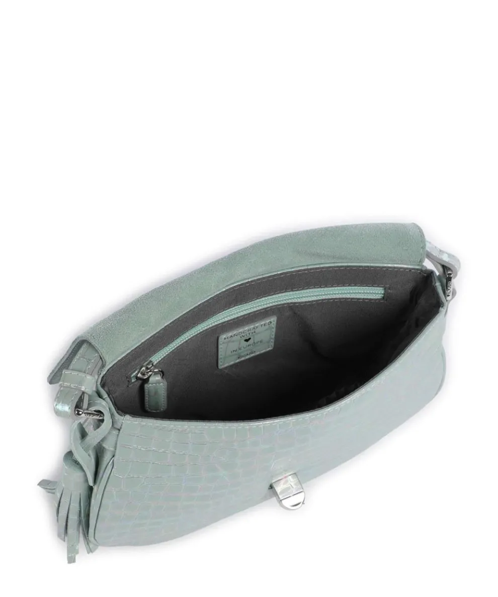 Mermaid Umhängetasche geprägtes Rindsleder mintgrün