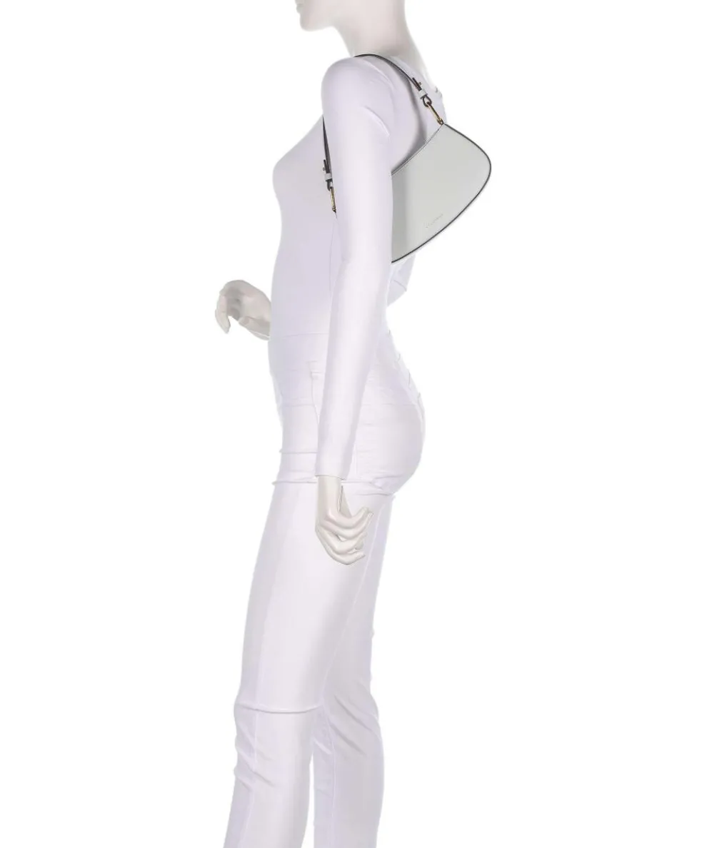 Merveille Schultertasche genarbtes Leder hellblau