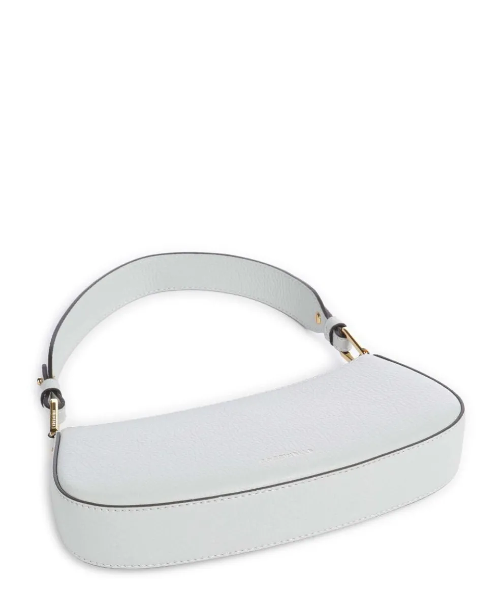 Merveille Schultertasche genarbtes Leder hellblau