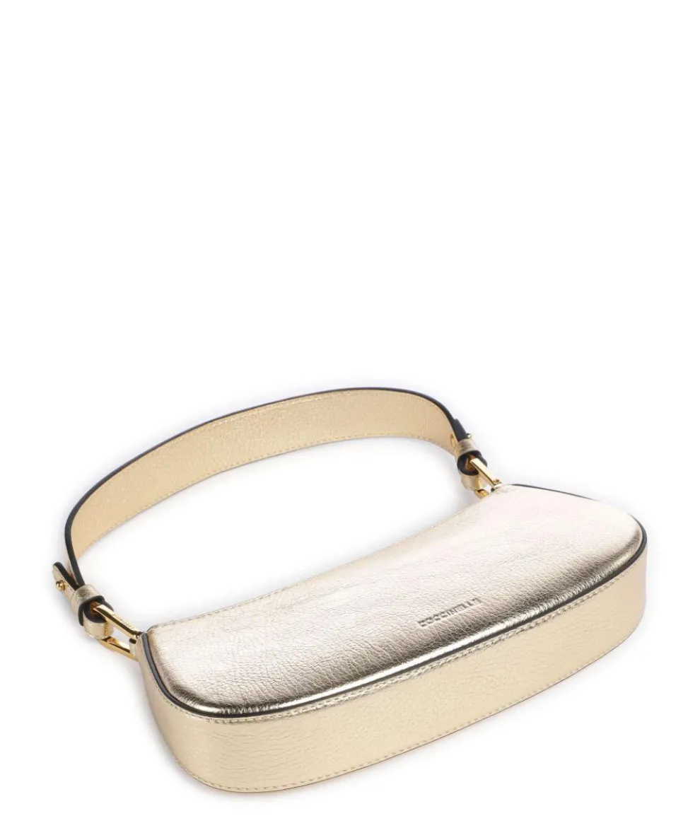 Merveille Schultertasche genarbtes Leder gold