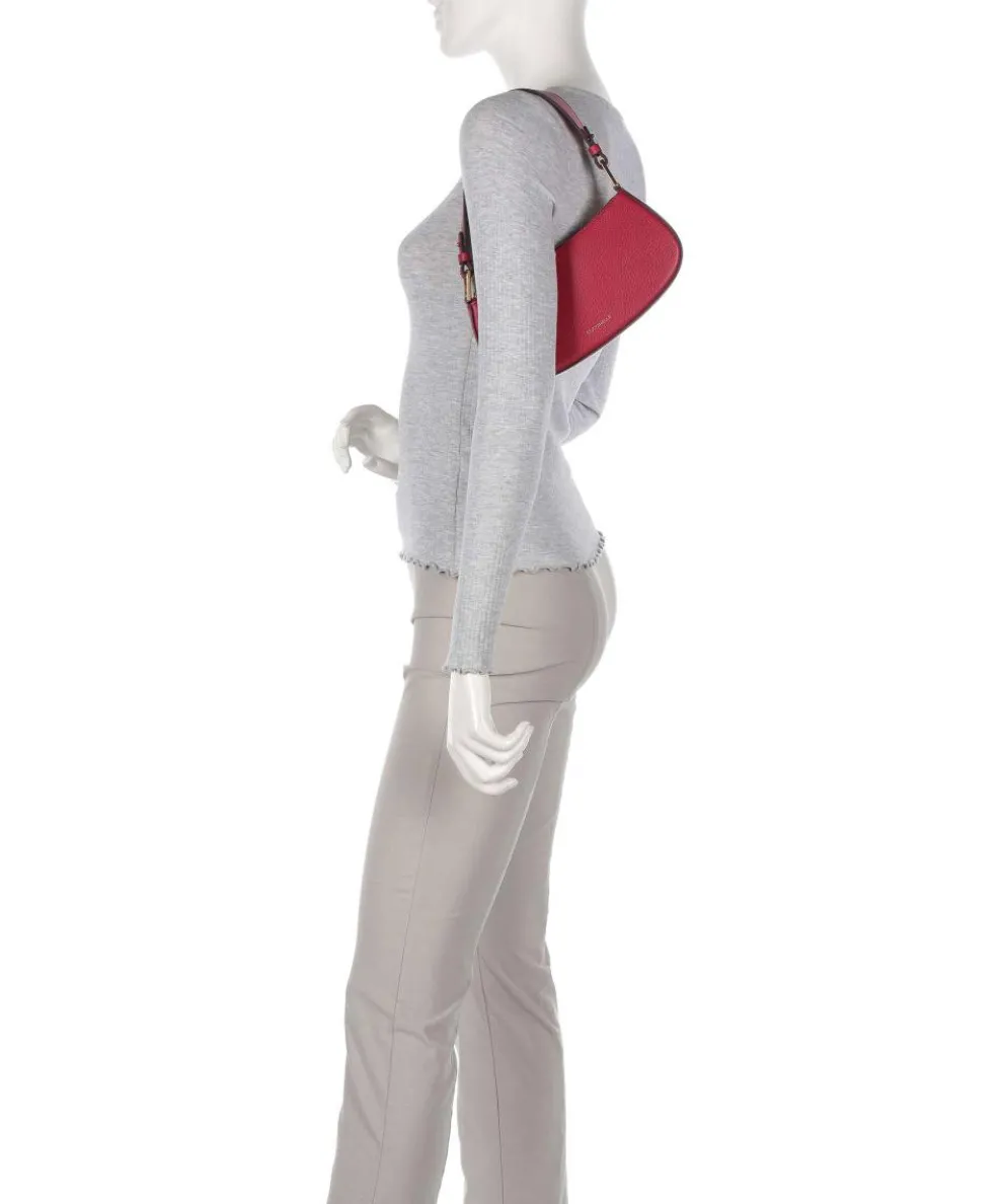 Merveille Schultertasche genarbtes Leder rot