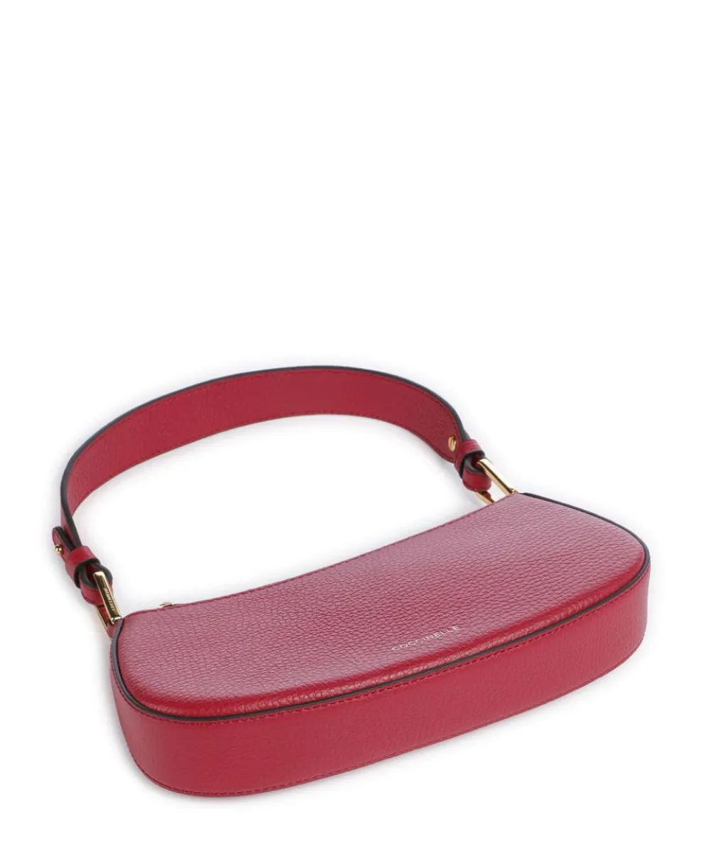 Merveille Schultertasche genarbtes Leder rot