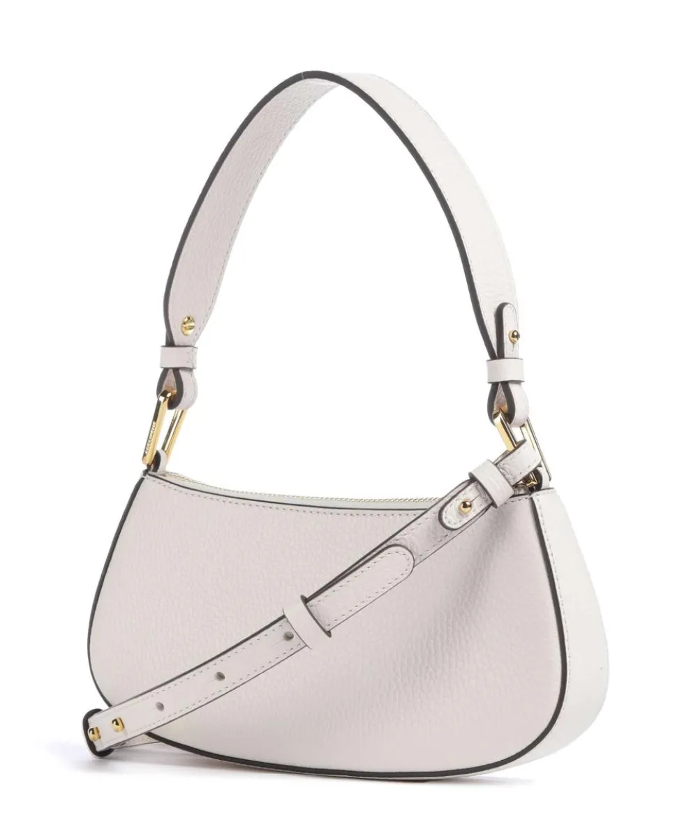 Merveille Schultertasche genarbtes Leder weiß