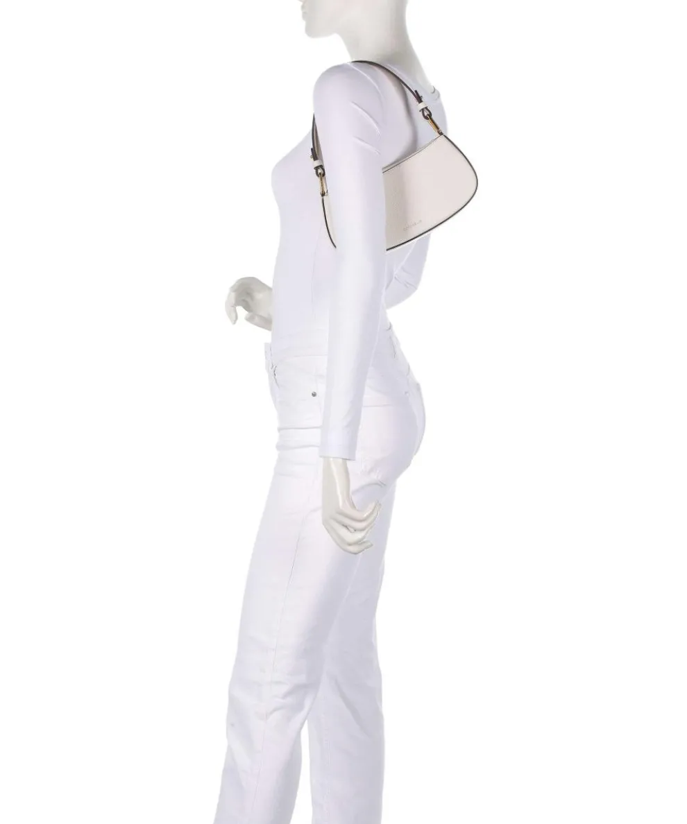 Merveille Schultertasche genarbtes Leder weiß