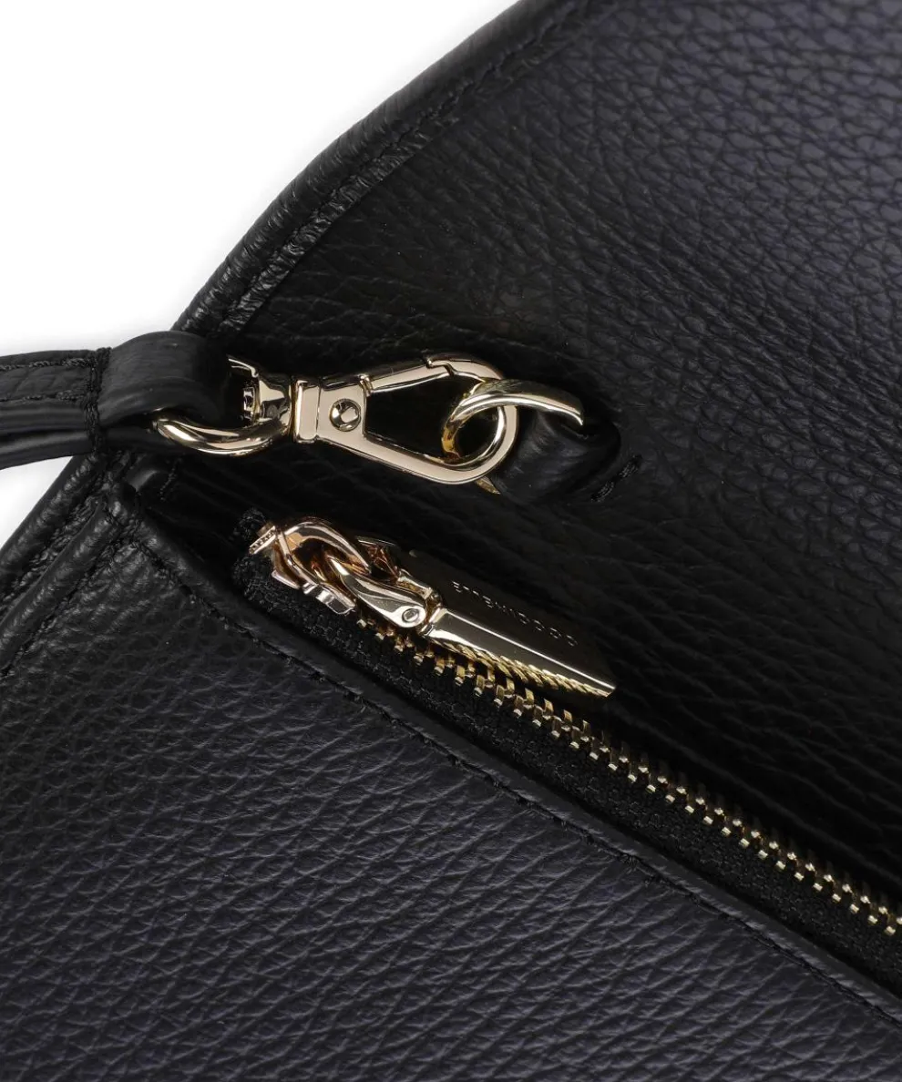 Metallic Soft Geldbörse Leder schwarz