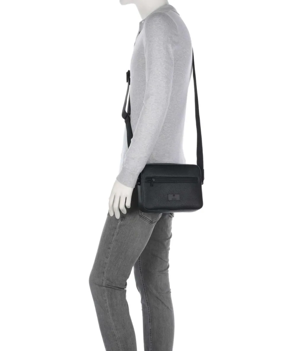 Nepezzano Pino Umhängetasche Lederimitat schwarz