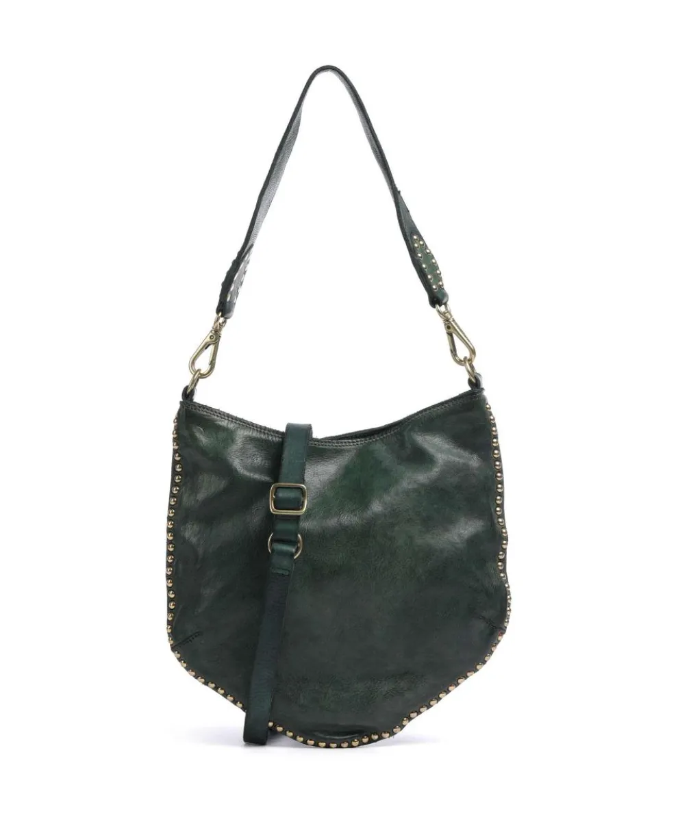 Beuteltasche genarbtes Rindsleder dunkelgrün