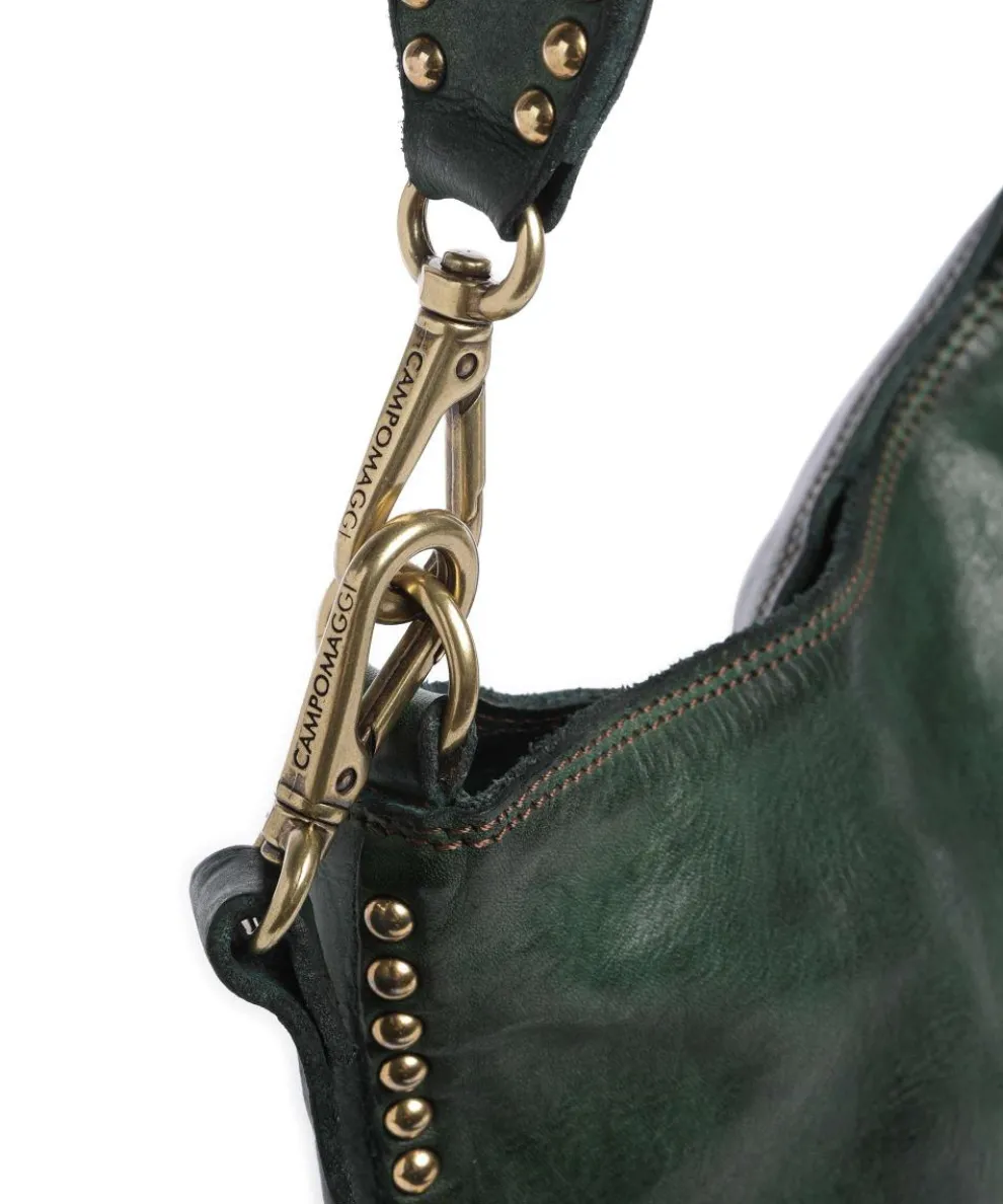 Beuteltasche genarbtes Rindsleder dunkelgrün