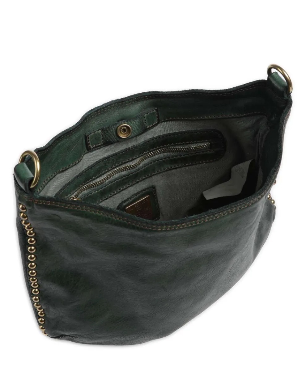 Beuteltasche genarbtes Rindsleder dunkelgrün