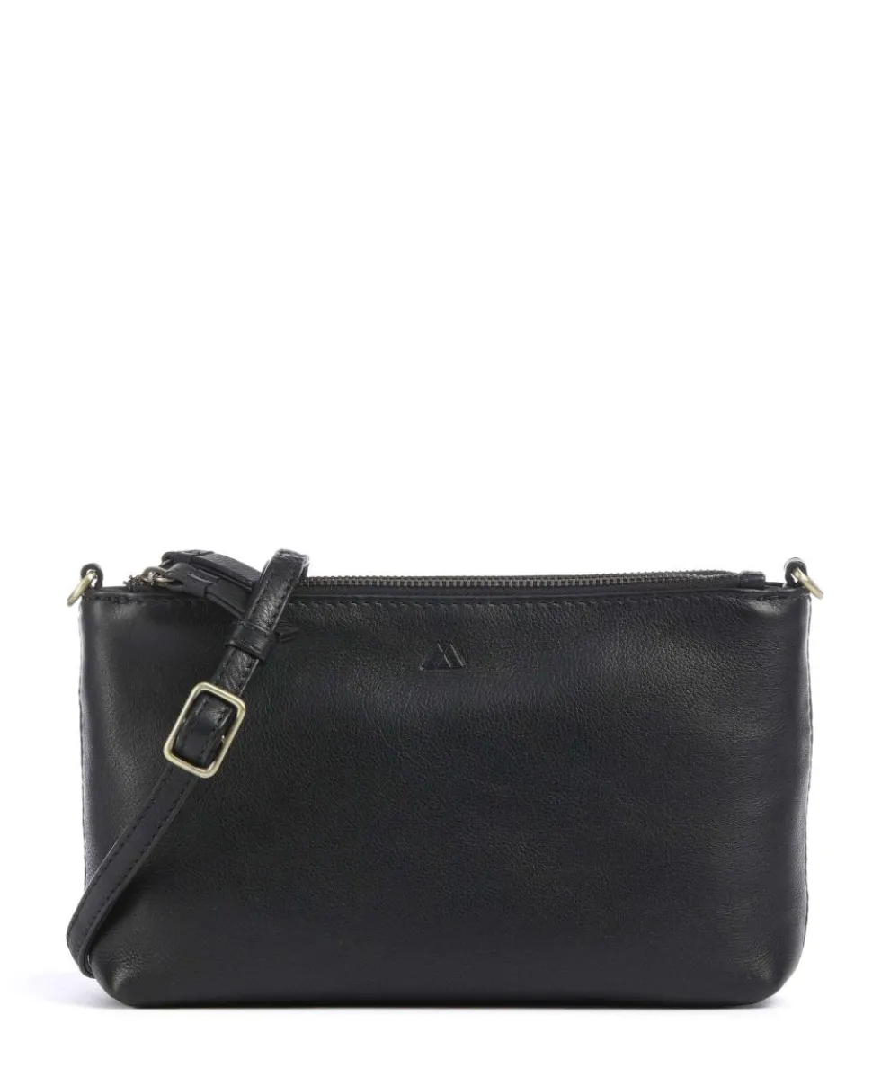 Mikala Umhängetasche genarbtes Rindsleder schwarz