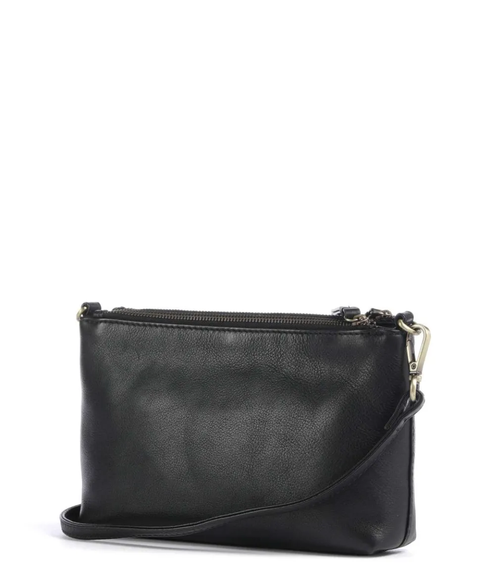 Mikala Umhängetasche genarbtes Rindsleder schwarz