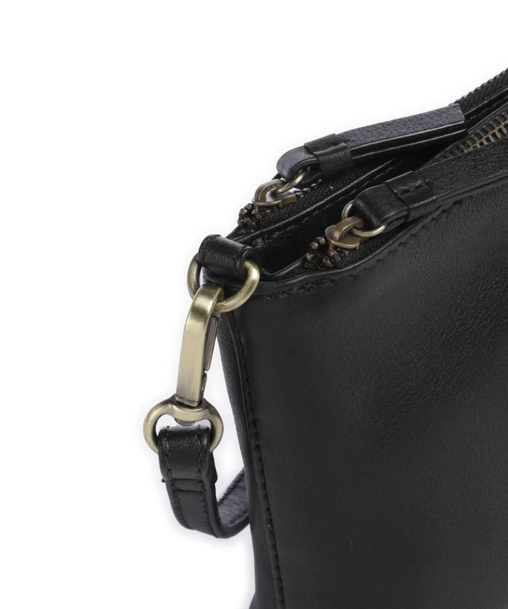 Mikala Umhängetasche genarbtes Rindsleder schwarz