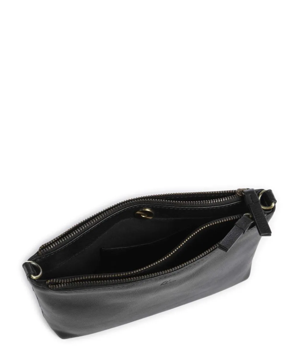 Mikala Umhängetasche genarbtes Rindsleder schwarz