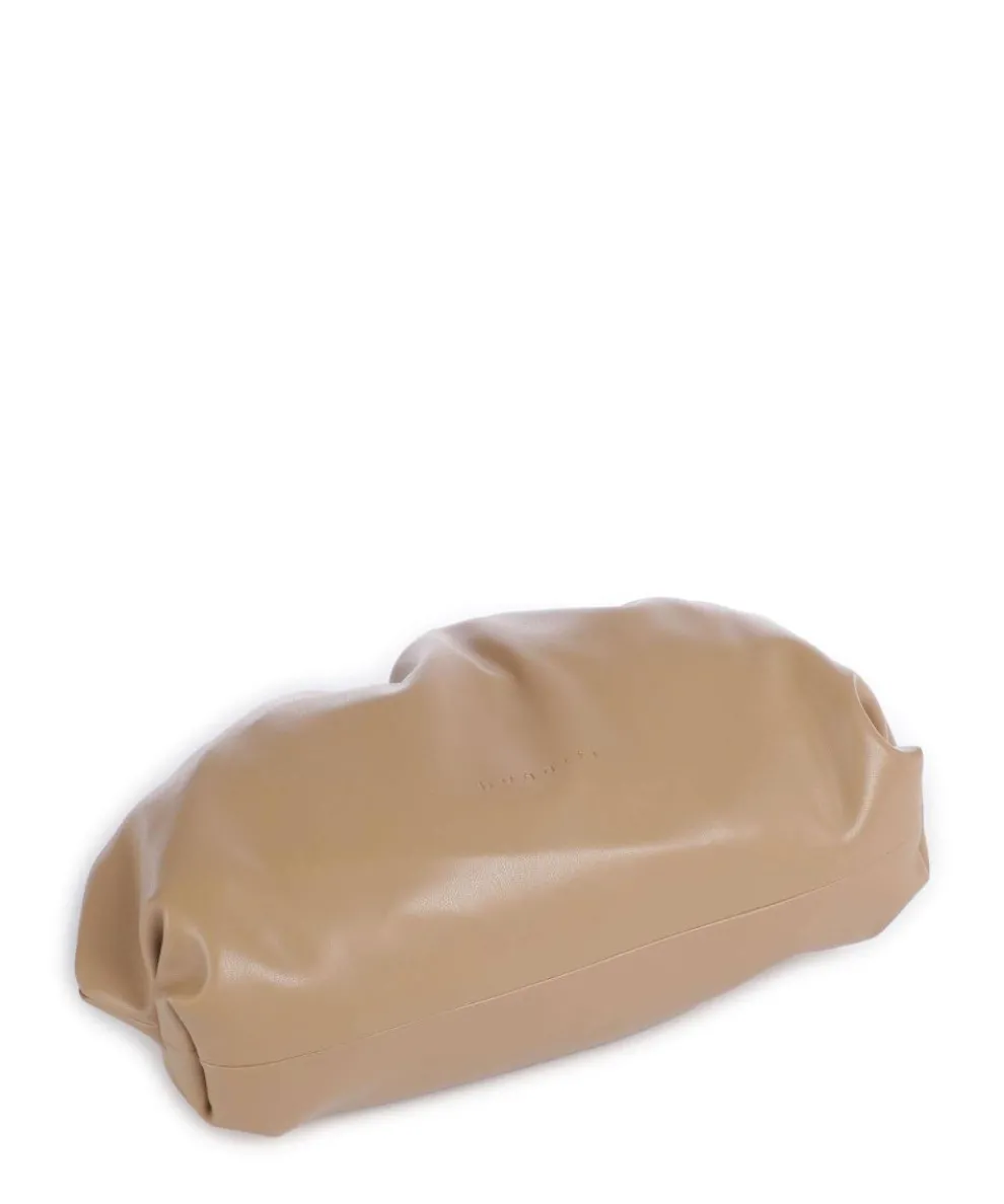 Mila Clutch Lederimitat beige