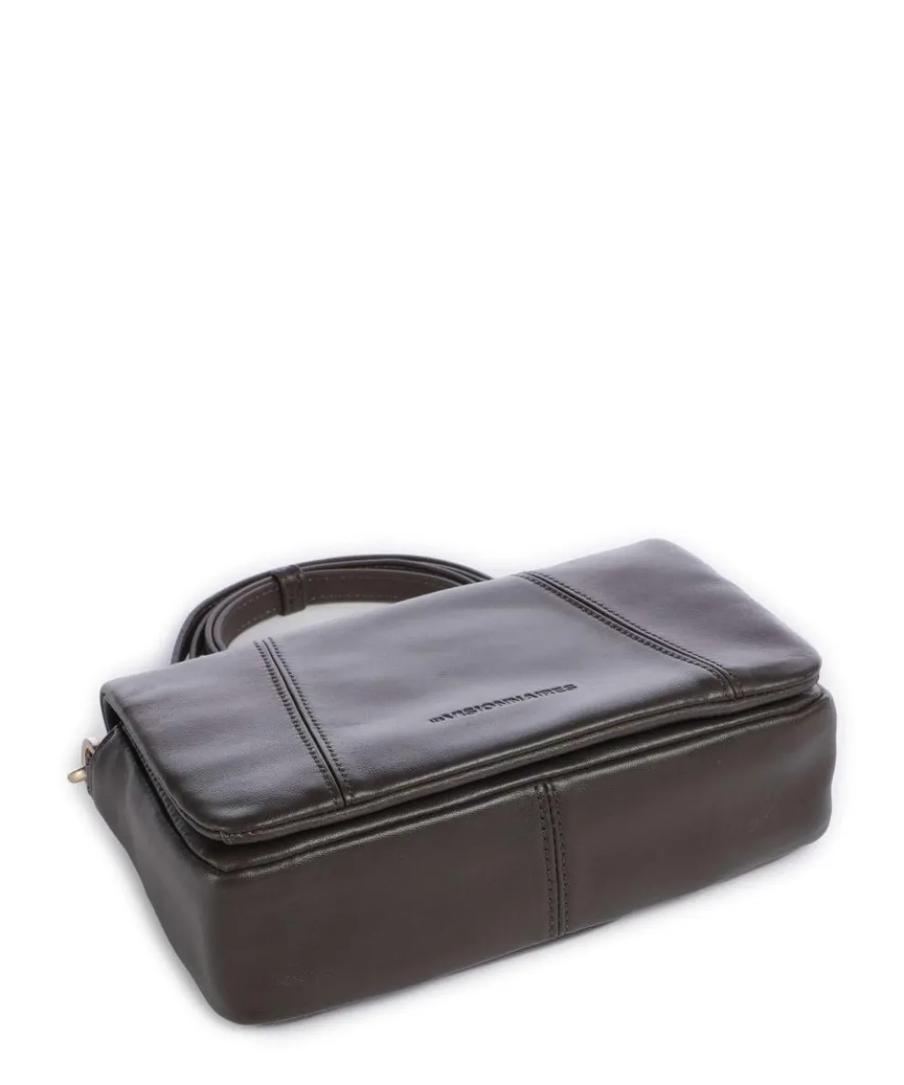 Mila Icon Silky Umhängetasche Lammleder dunkelbraun