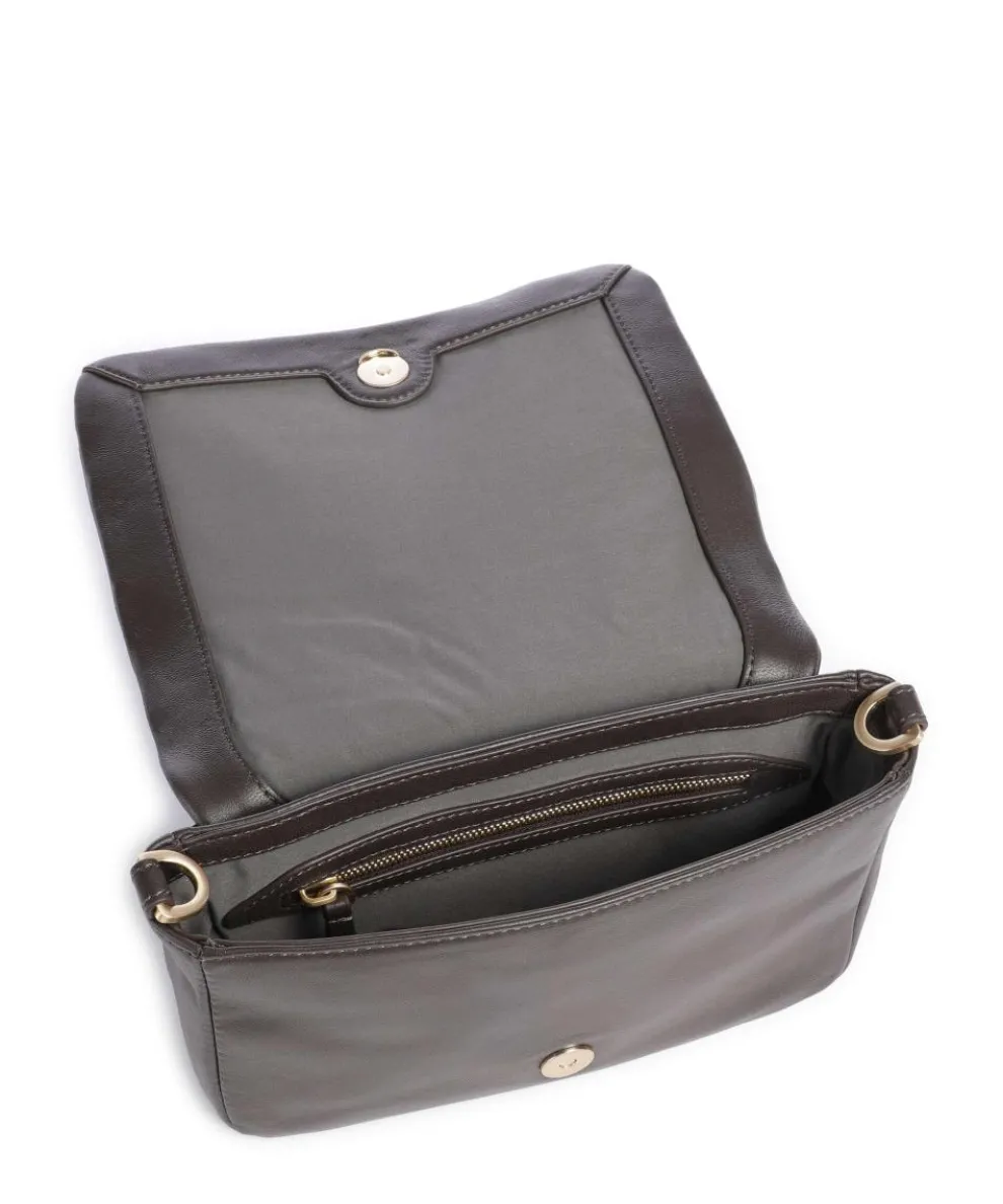 Mila Icon Silky Umhängetasche Lammleder dunkelbraun