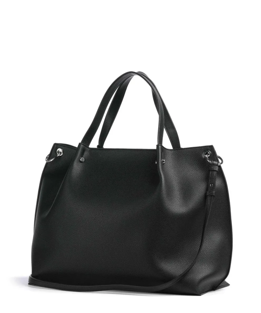 Mila L Shopper Lederimitat schwarz