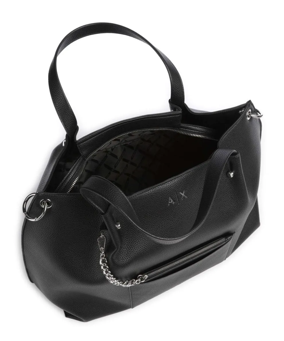 Mila L Shopper Lederimitat schwarz