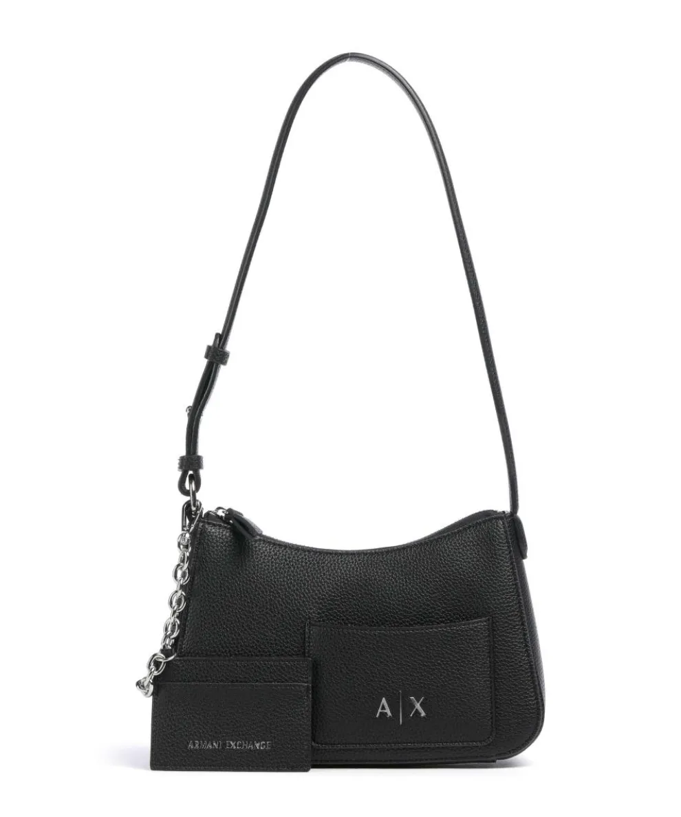 Mila Mini Schultertasche Lederimitat schwarz